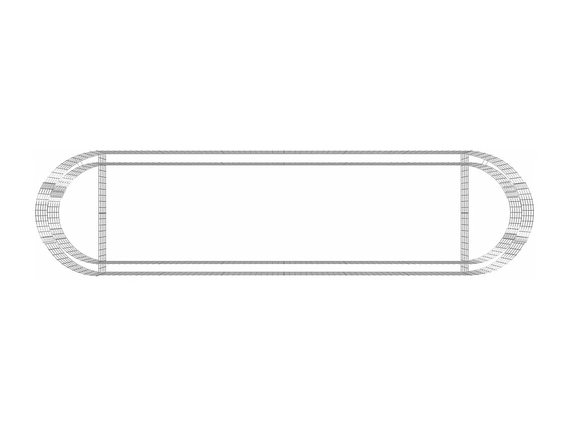 Lit surélevé à gabion Fer galvanisé 400x100x50 cm