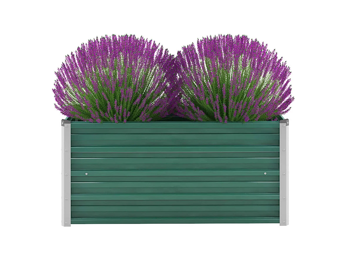 Lit surélevé de jardin Acier galvanisé 100x40x45 cm Vert