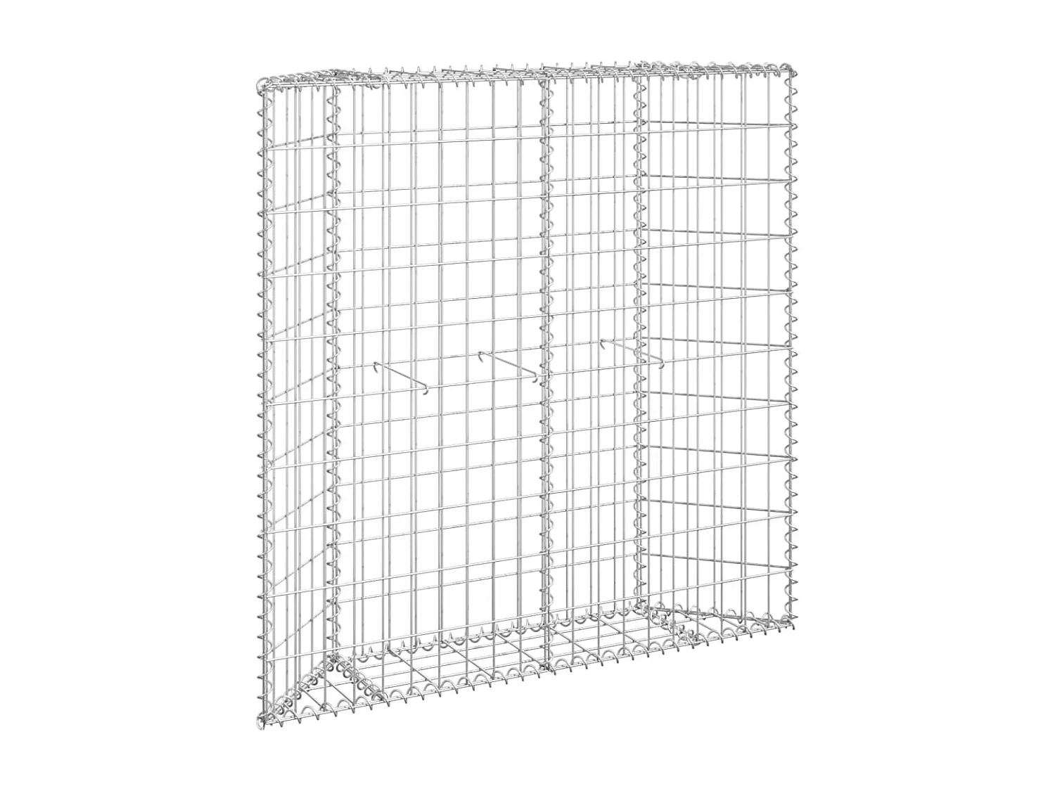Lit surélevé à gabion en trapèze Acier galvanisé 100x20x100 cm