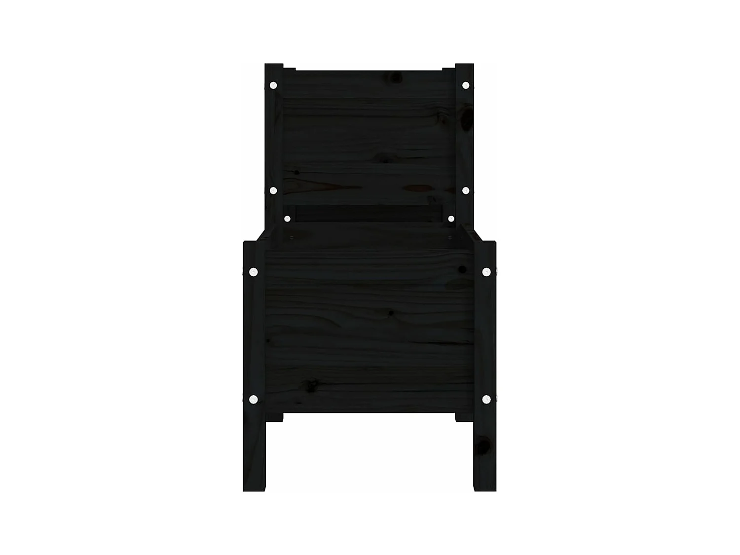 Vaso/floreira 178,5x44x75 cm pinho maciço preto