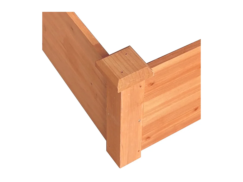Jardinera arriate madera maciza de abeto marrón 120x120x56 cm