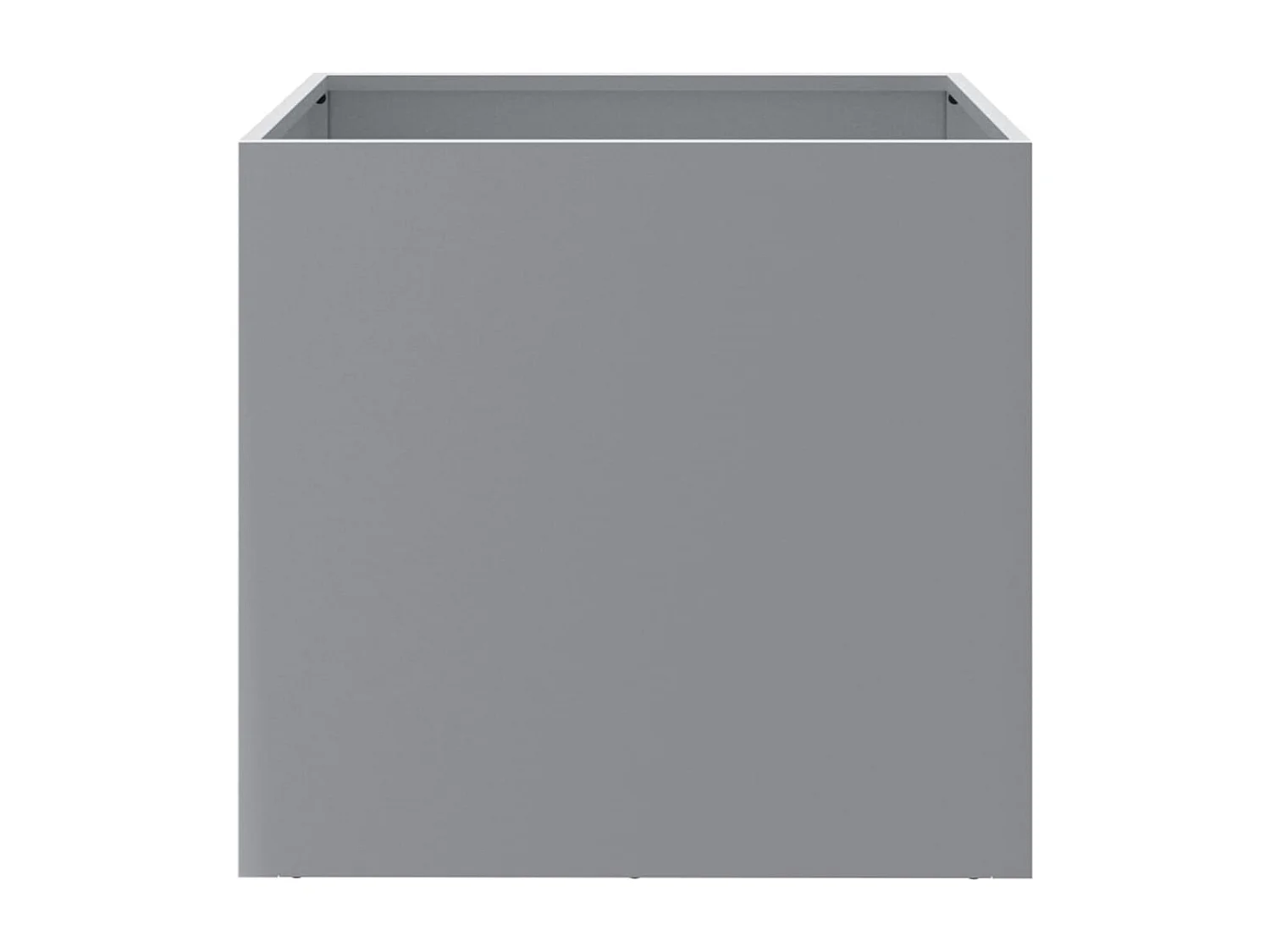 Vaso/floreira 42x40x39 cm aço galvanizado prateado