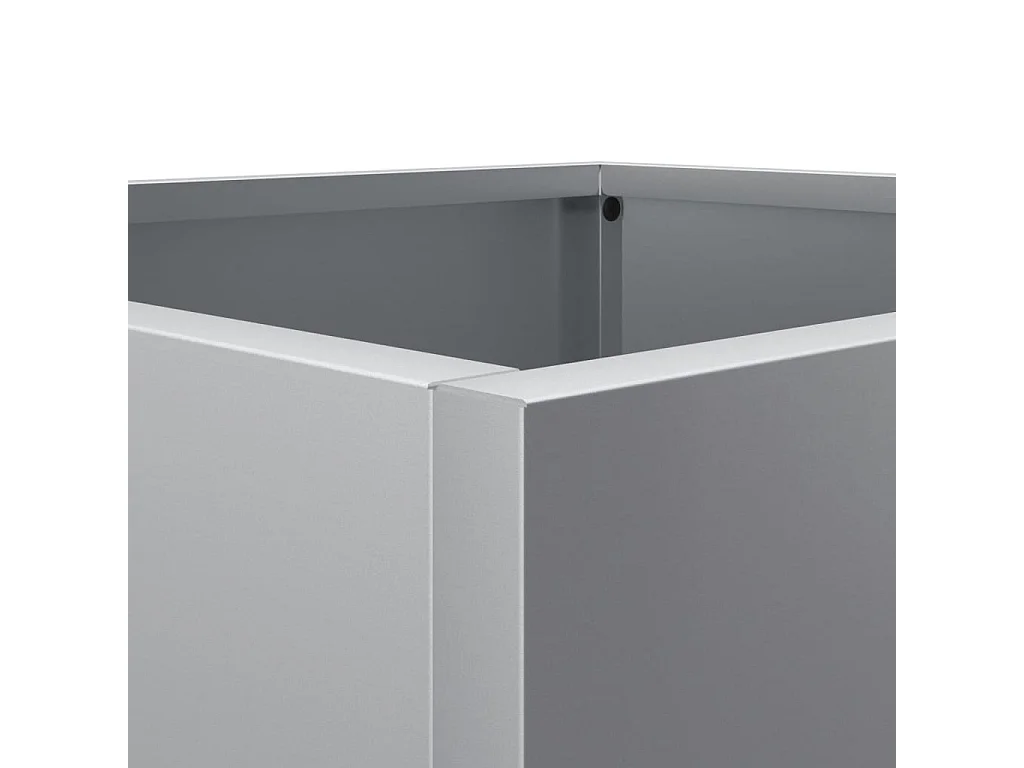 Vaso/floreira 42x40x39 cm aço galvanizado prateado