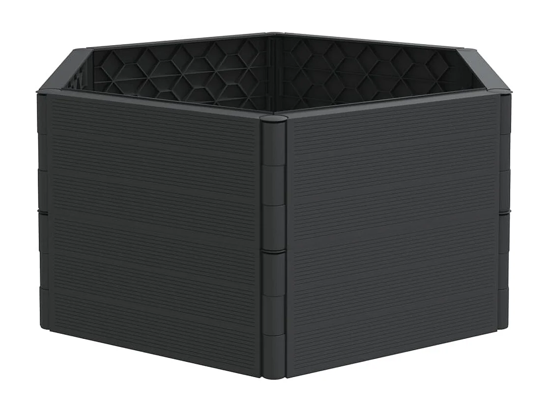 Jardineras 2 unidades PP gris antracita