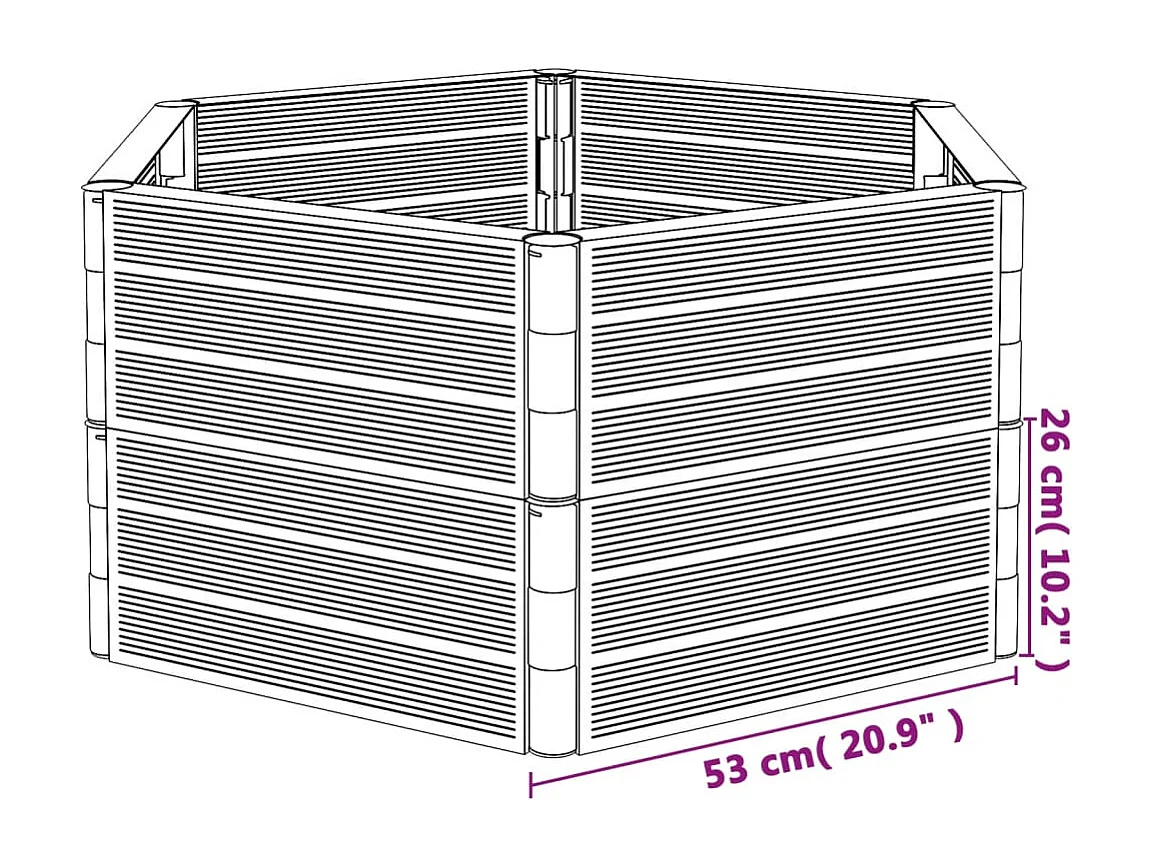 Jardinières de jardin 2 pièces anthracite PP