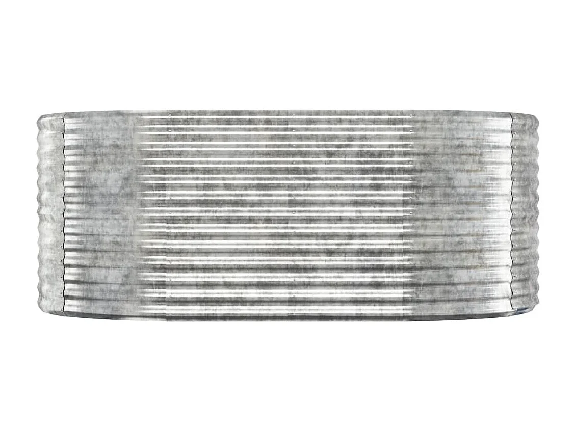 Lit surélevé de jardin Acier enduit de poudre Argenté