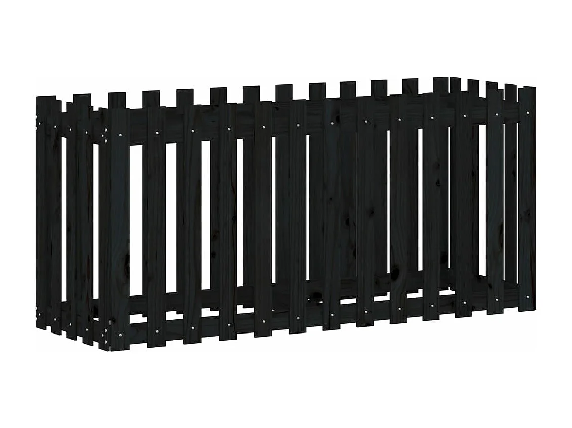 Lit surélevé de jardin design de clôture 150x50x70cm pin massif