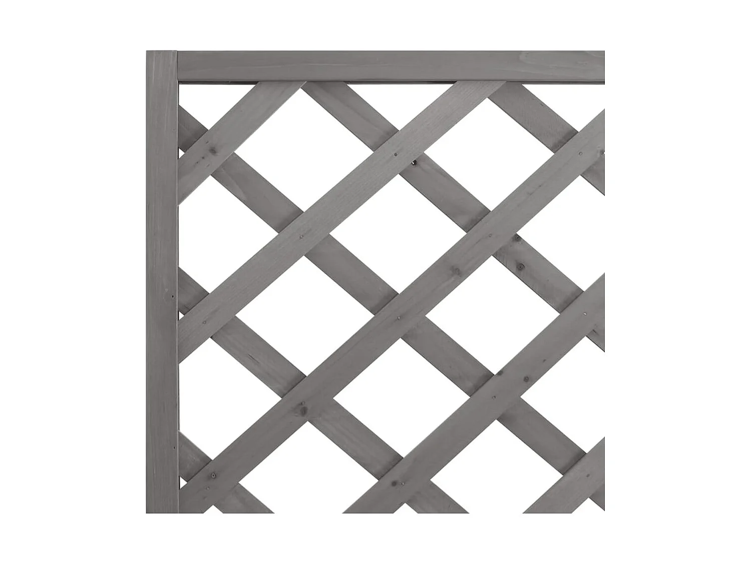 Vaso/floreira com treliça madeira de abeto maciça cinzenta