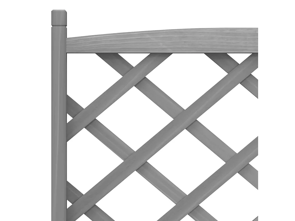 Jardinera con enrejado madera maciza de abeto gris