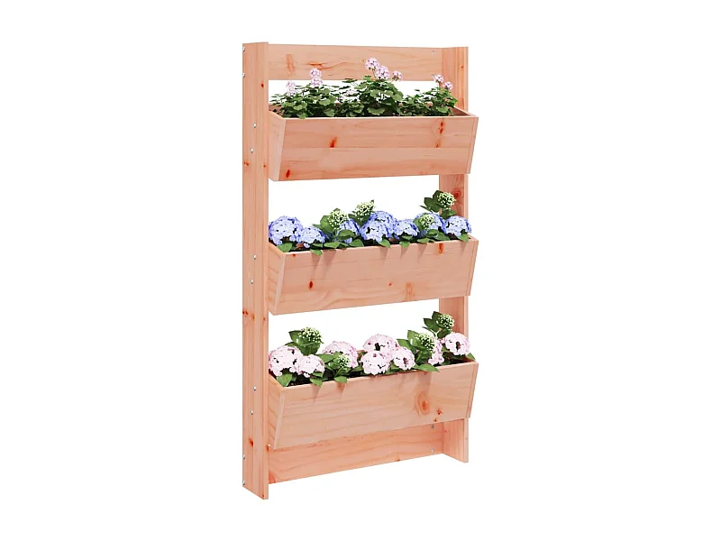 Jardinière murale 3 niveaux 60x18,5x110 cm bois douglas massif