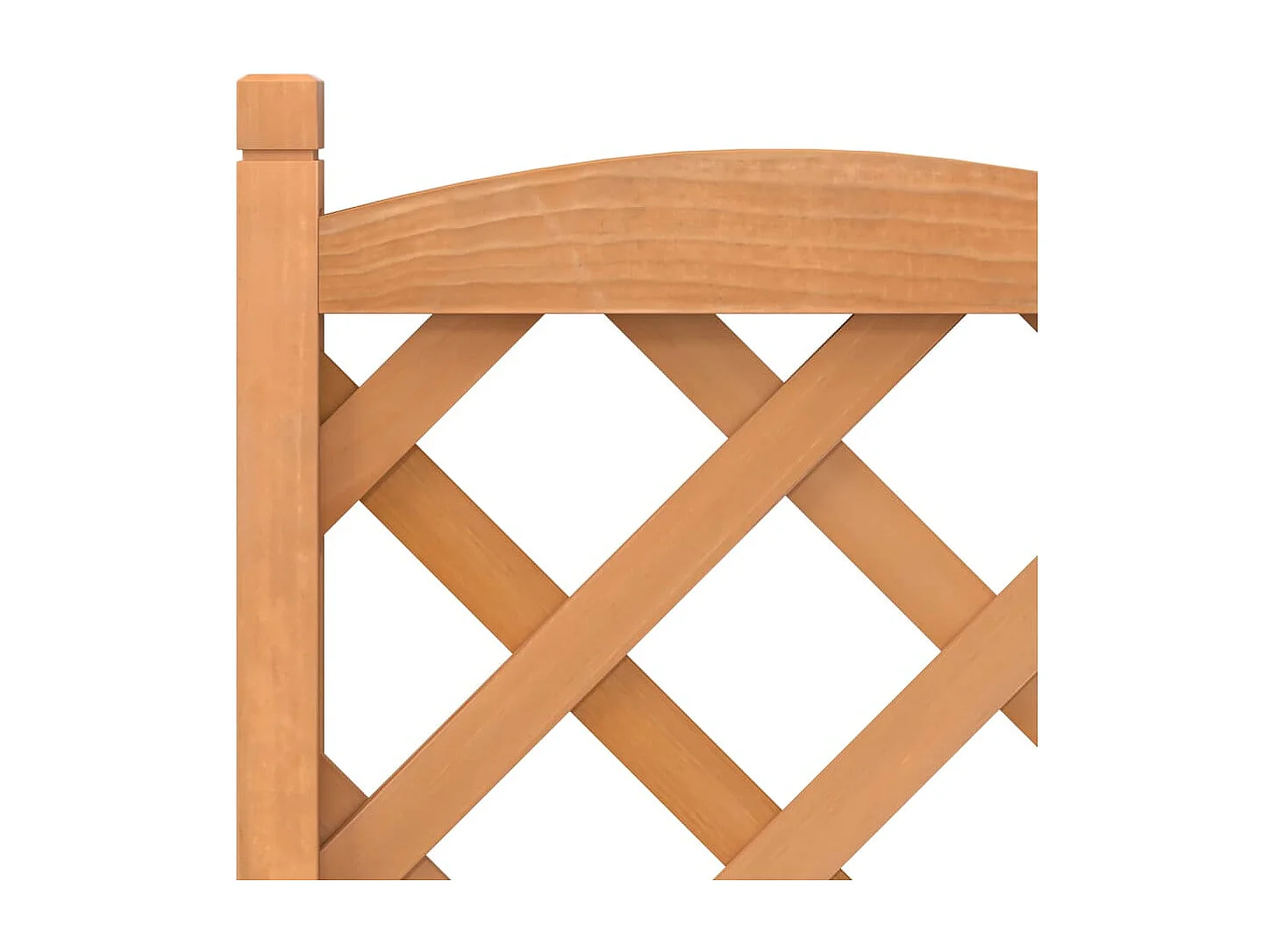 Jardinera con enrejado de madera maciza de abeto marrón