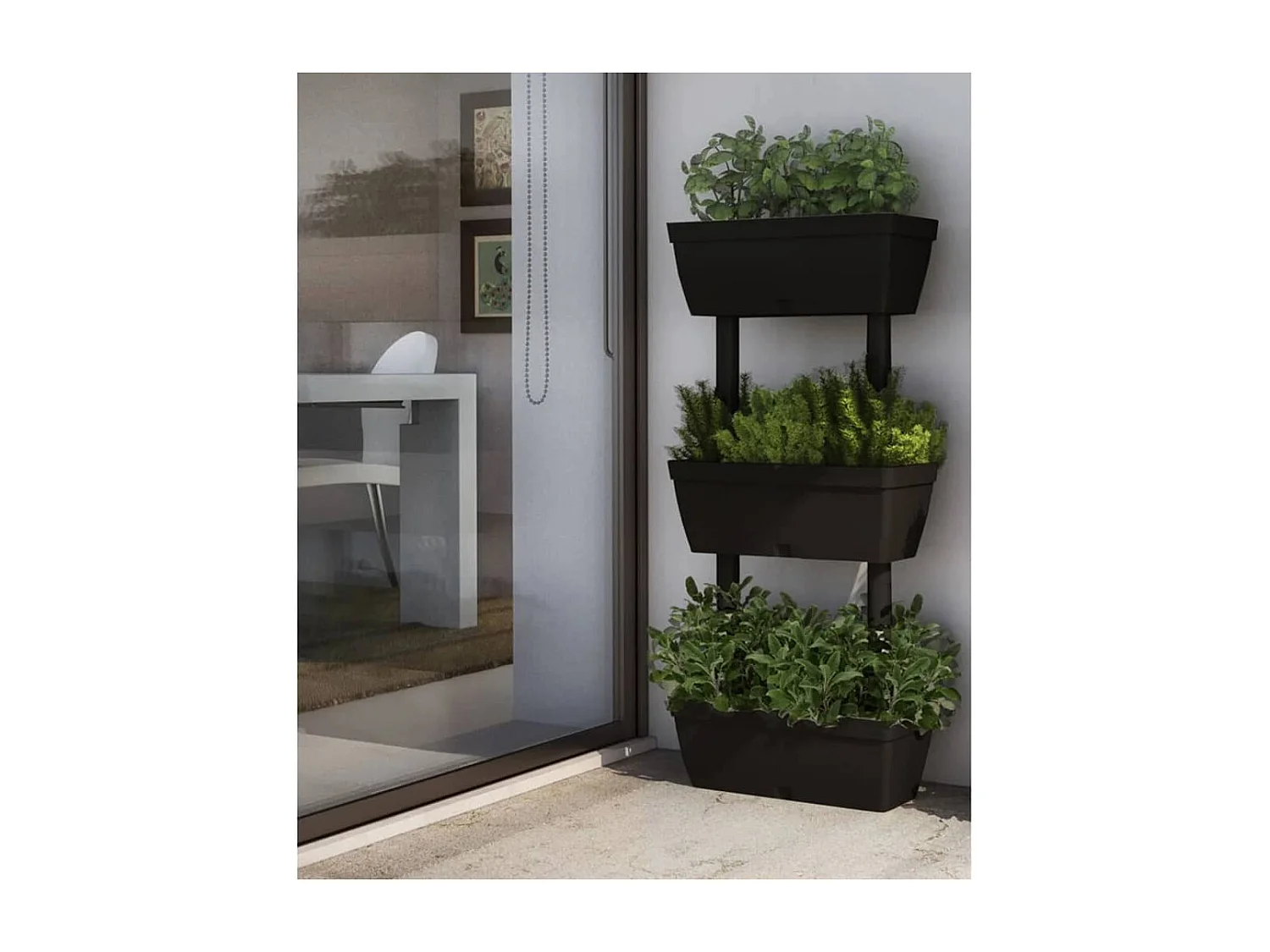 Jardinières 6 pièces 100 cm Anthracite