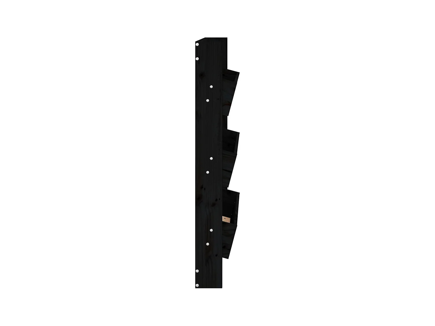 Jardinière murale 3 niveaux 60x18,5x110 cm noir bois pin massif