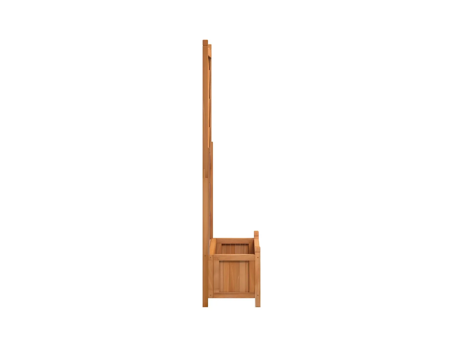 Jardinière avec treillis marron bois massif de sapin
