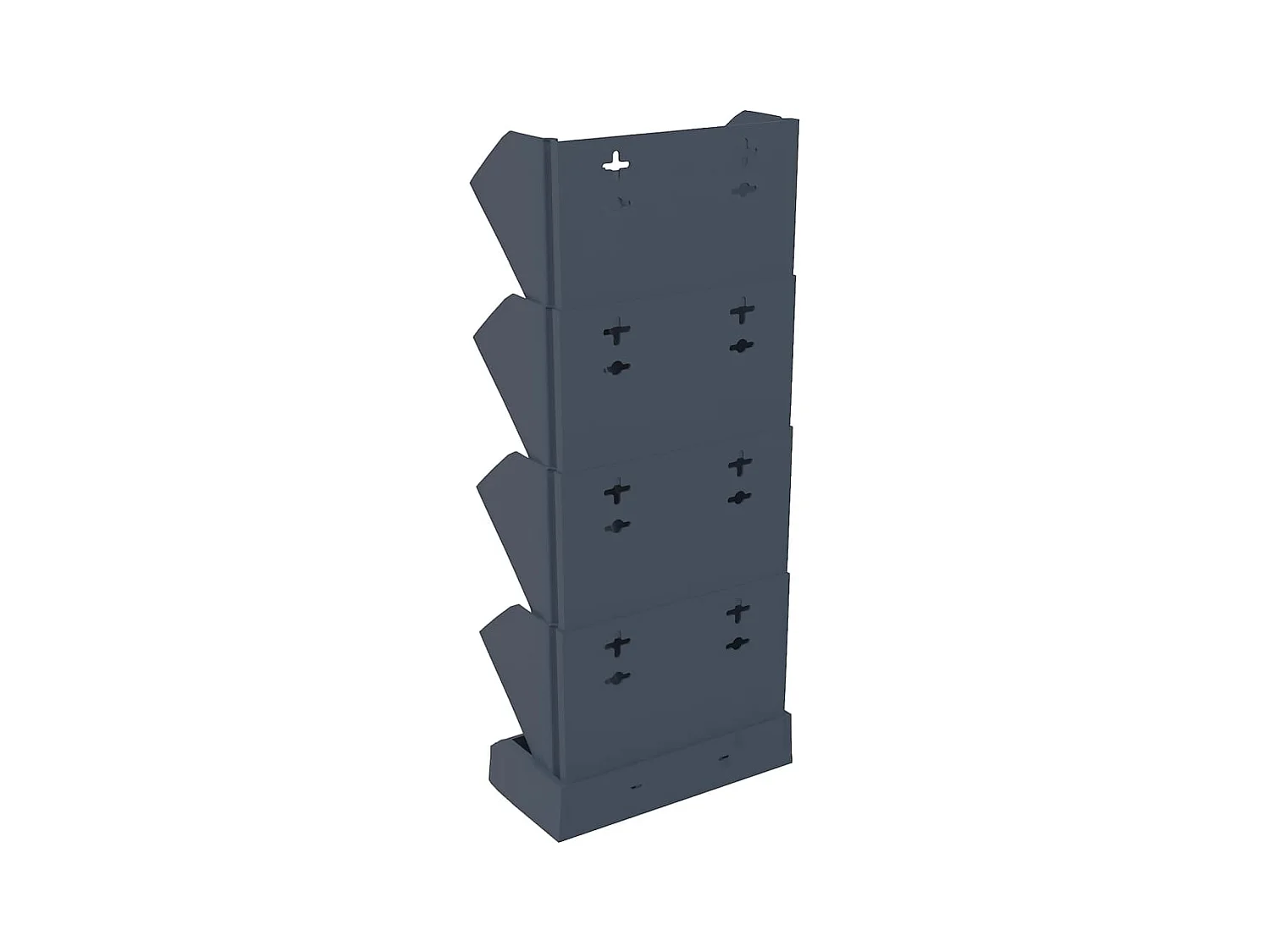 Ensemble de jardinières verticales 4 pièces Anthracite PP