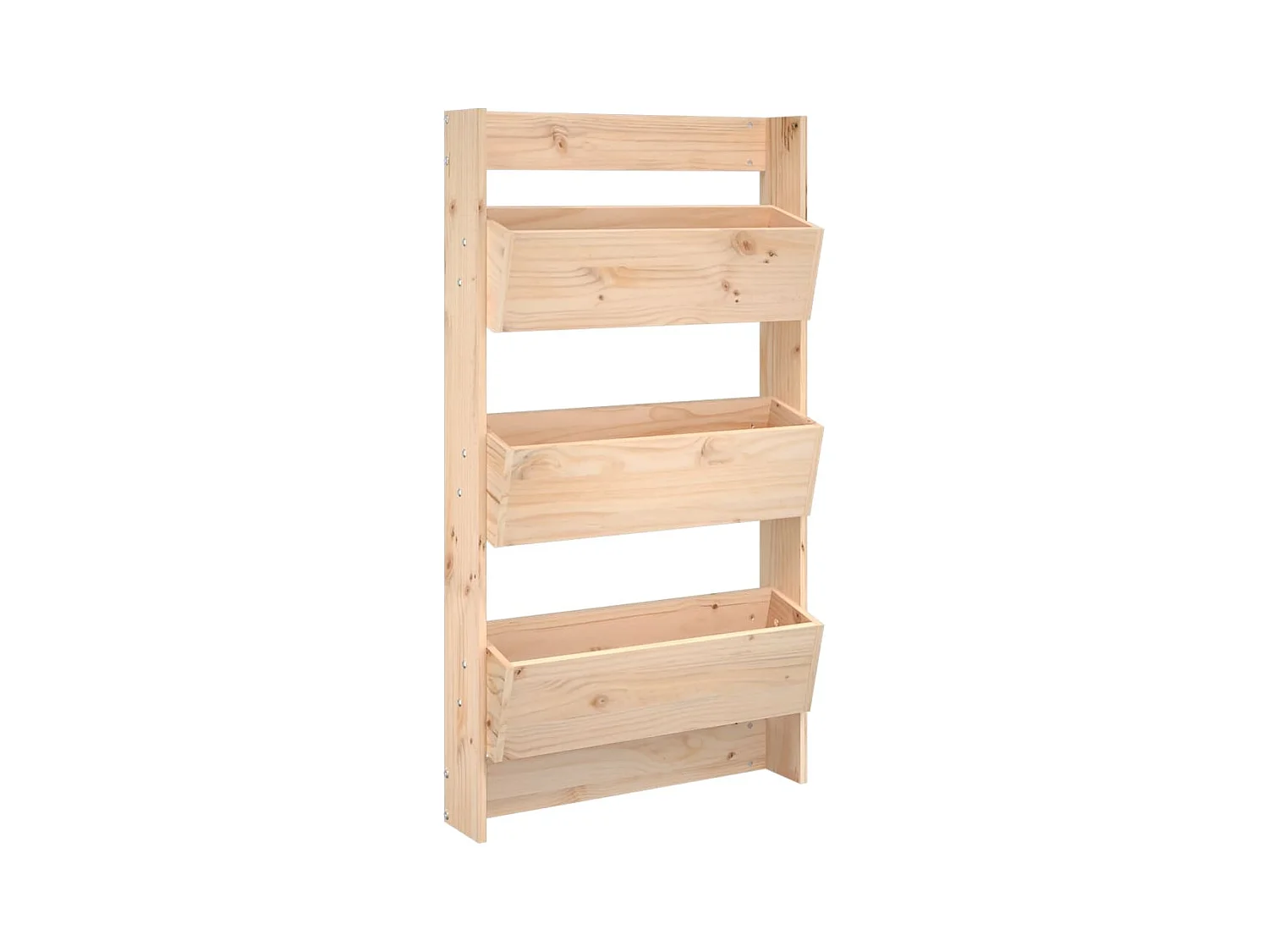 Jardinera de pared 3 niveles madera maciza pino 60x18,5x110 cm