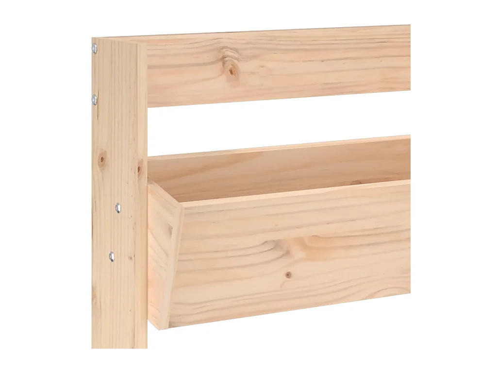 Jardinera de pared 3 niveles madera maciza pino 60x18,5x110 cm