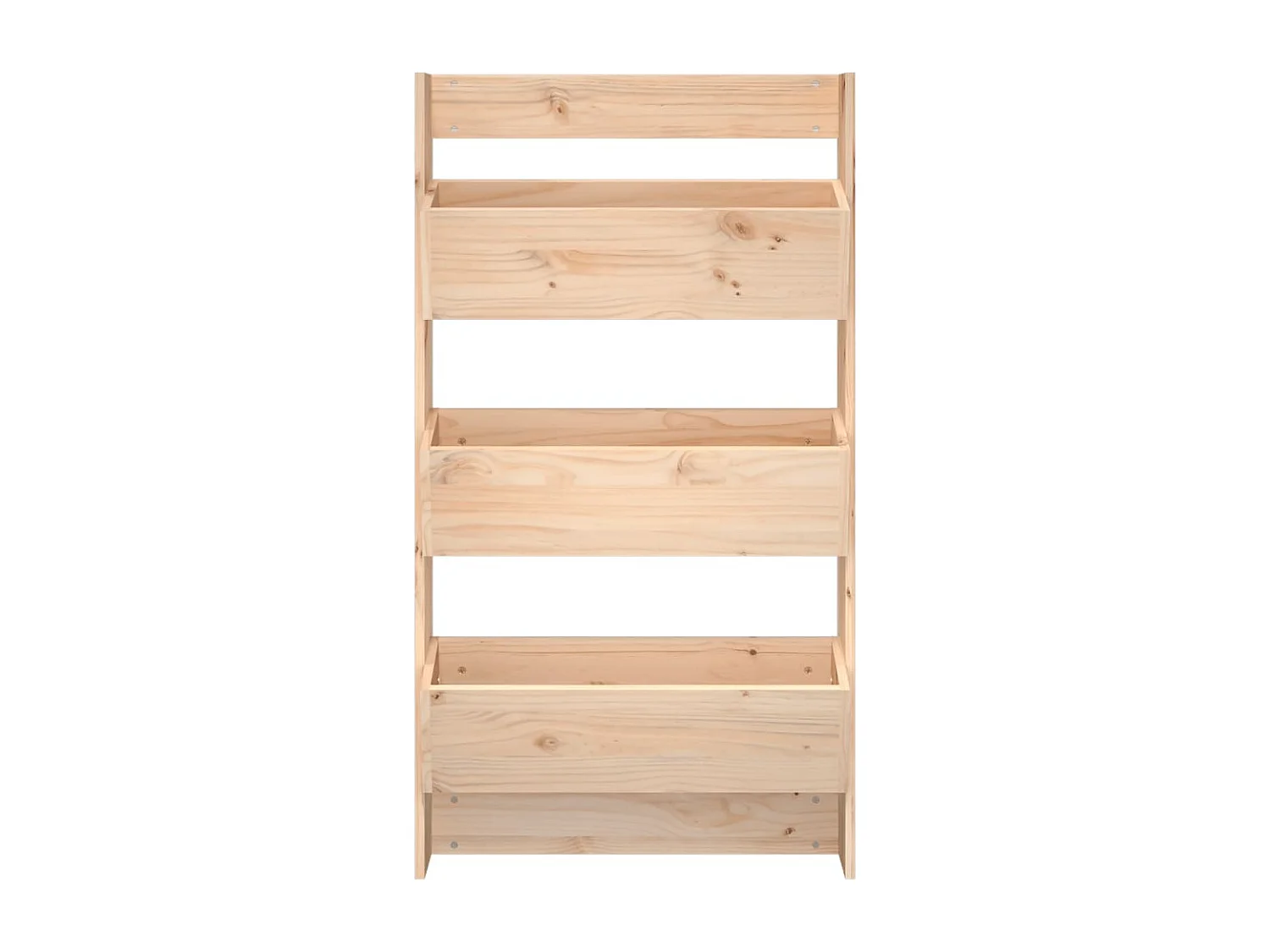 Jardinière murale 3 niveaux 60x18,5x110 cm bois de pin massif