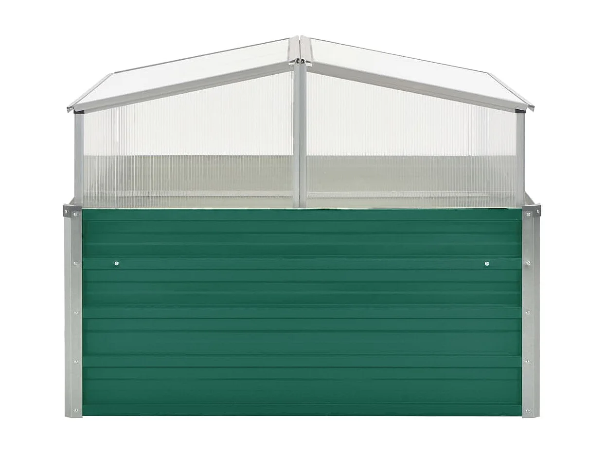 Invernadero de acero galvanizado verde 100x100x77 cm