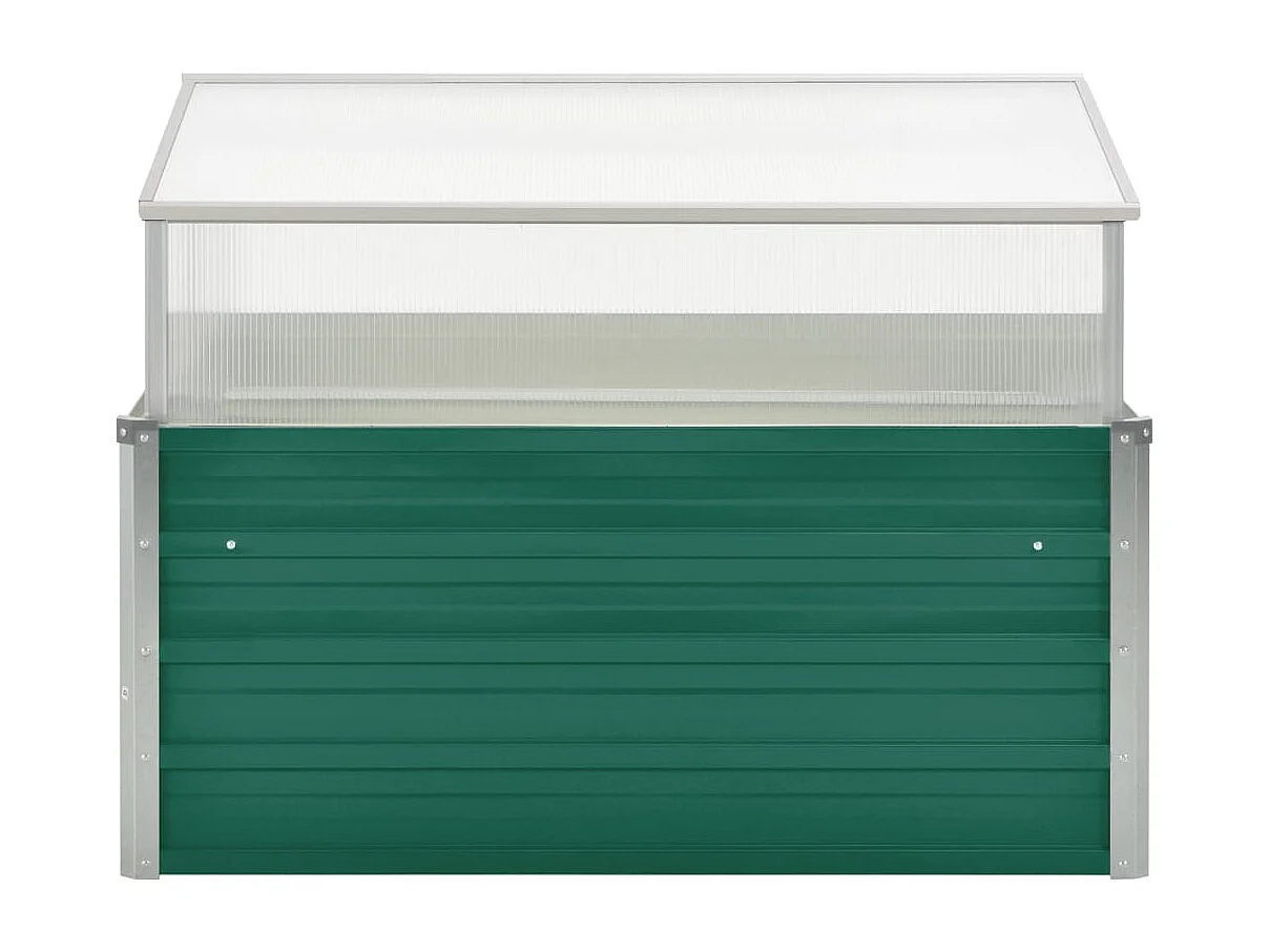 Invernadero de acero galvanizado verde 100x100x77 cm