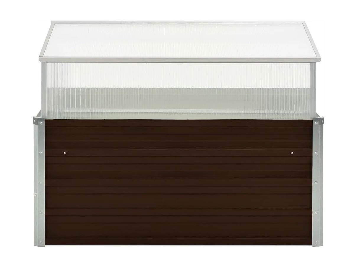 Serre Marron 100 x 100 x 85 cm Acier galvanisé