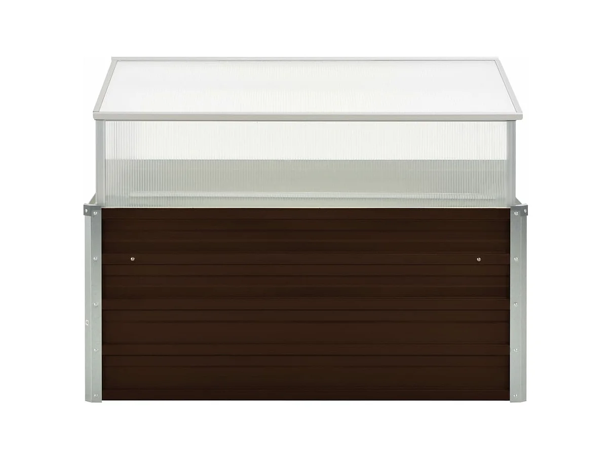 Serre Marron 100 x 100 x 85 cm Acier galvanisé