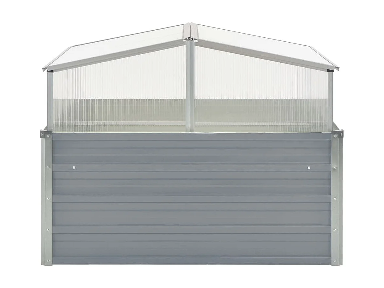 Serre 100 x 100 x 85 cm Grise Acier galvanisé