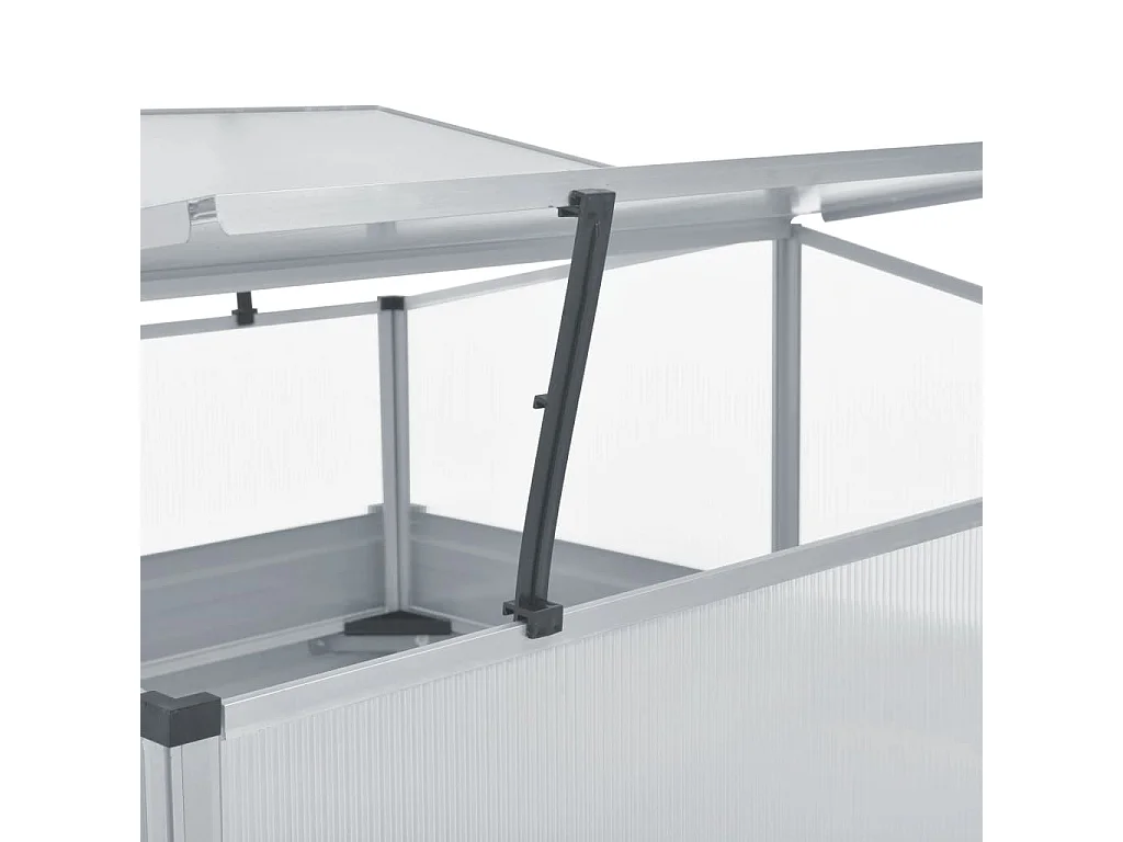 Serre 100 x 100 x 85 cm Grise Acier galvanisé