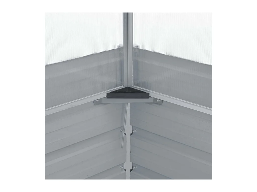 Serre 100 x 100 x 85 cm Grise Acier galvanisé