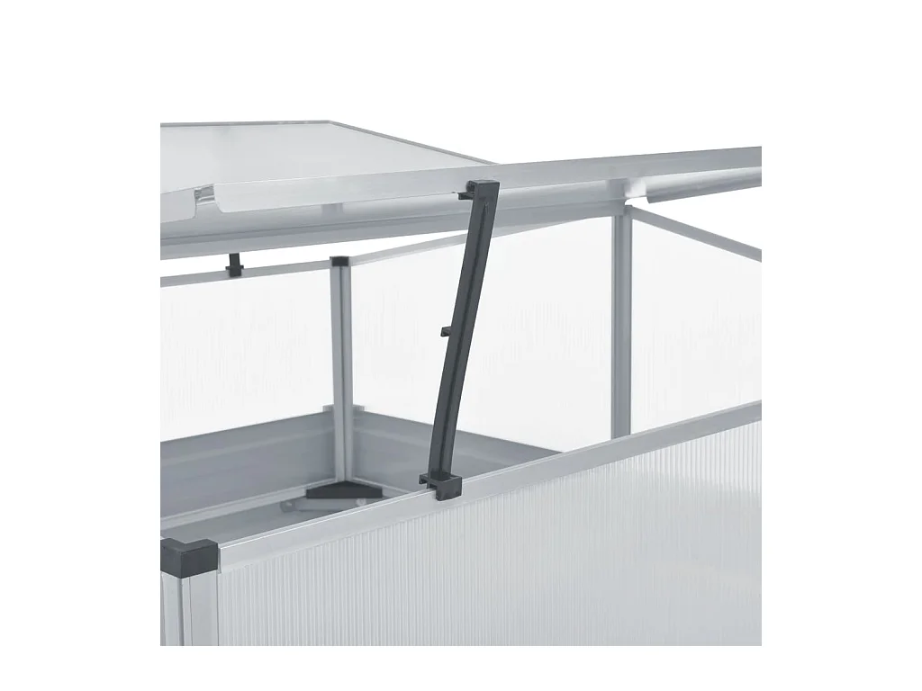 Serre 100 x 100 x 85 cm Grise Acier galvanisé