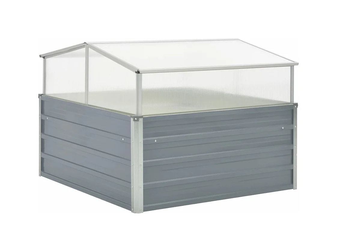 Serre 100 x 100 x 85 cm Grise Acier galvanisé