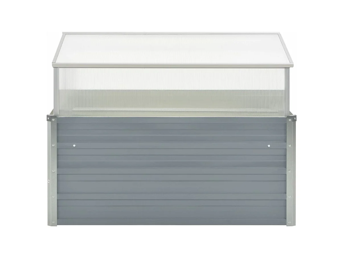 Serre 100 x 100 x 85 cm Grise Acier galvanisé