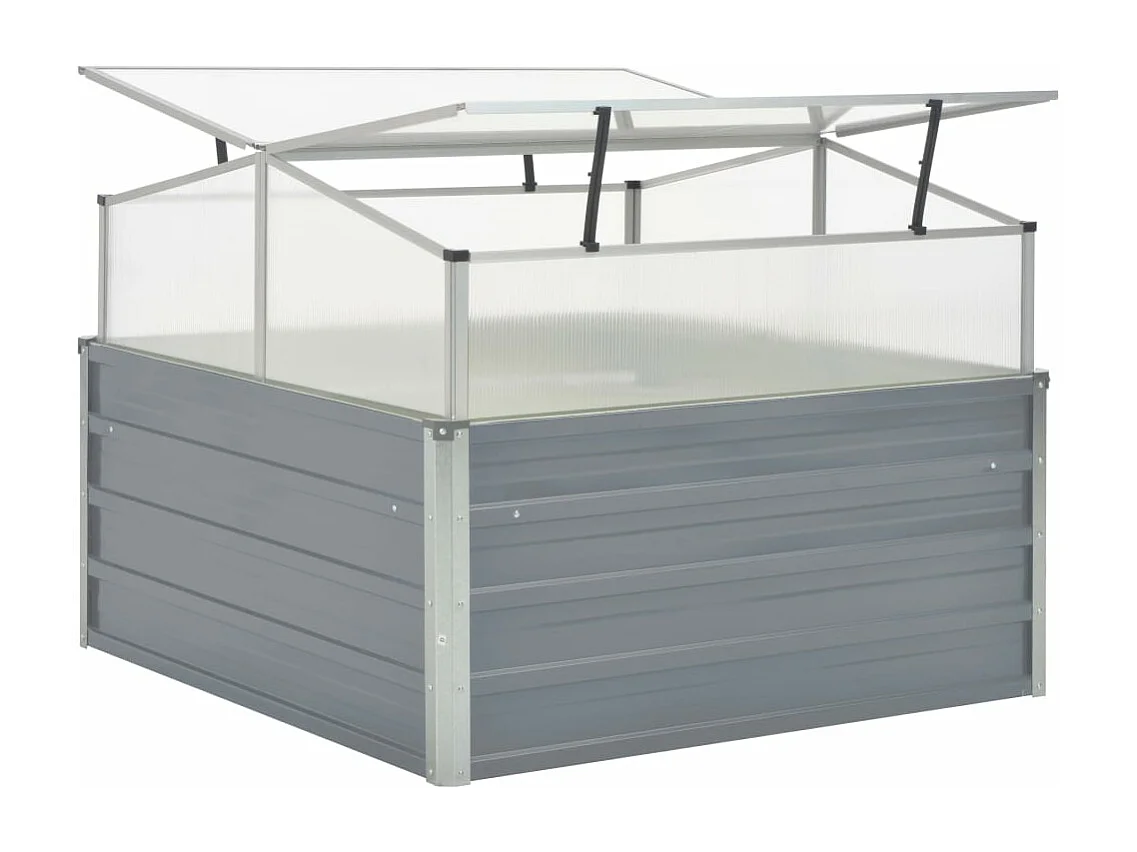 Serre 100 x 100 x 85 cm Grise Acier galvanisé