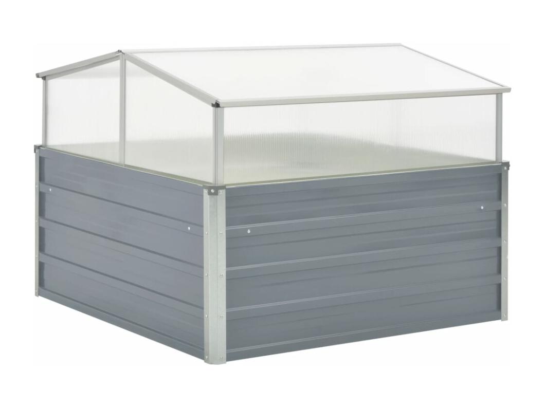 Invernadero 100x100x85 cm acero galvanizado gris