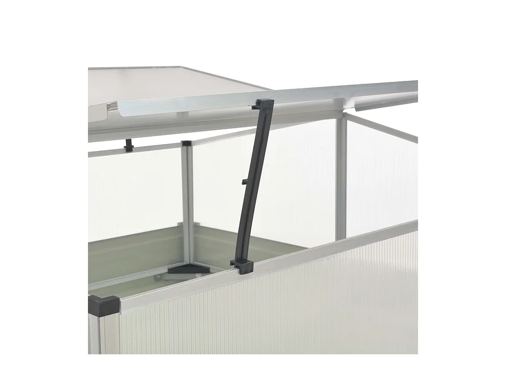 Serre Anthracite 100x100x77 cm Acier galvanisé