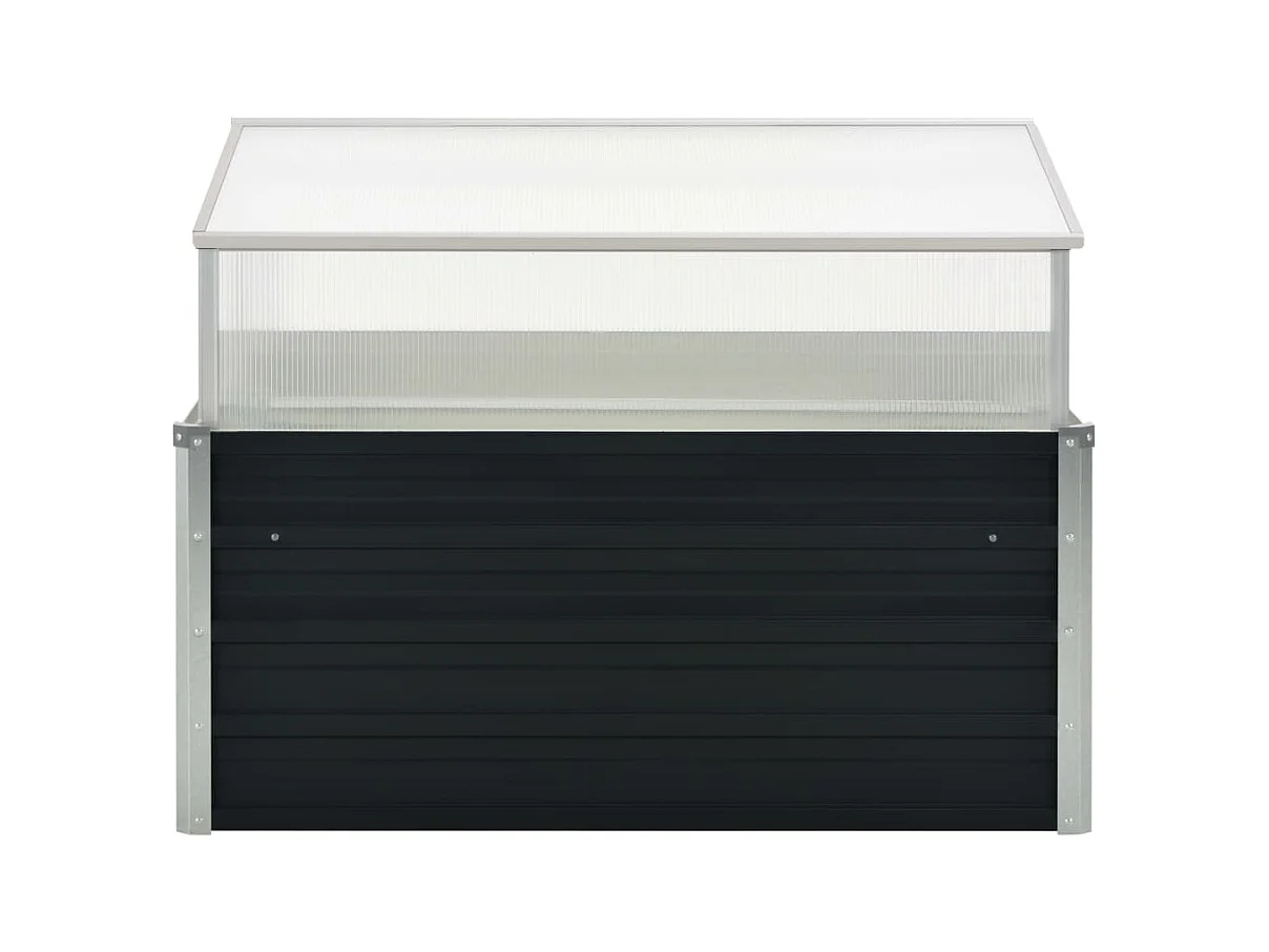 Serre Anthracite 100x100x77 cm Acier galvanisé