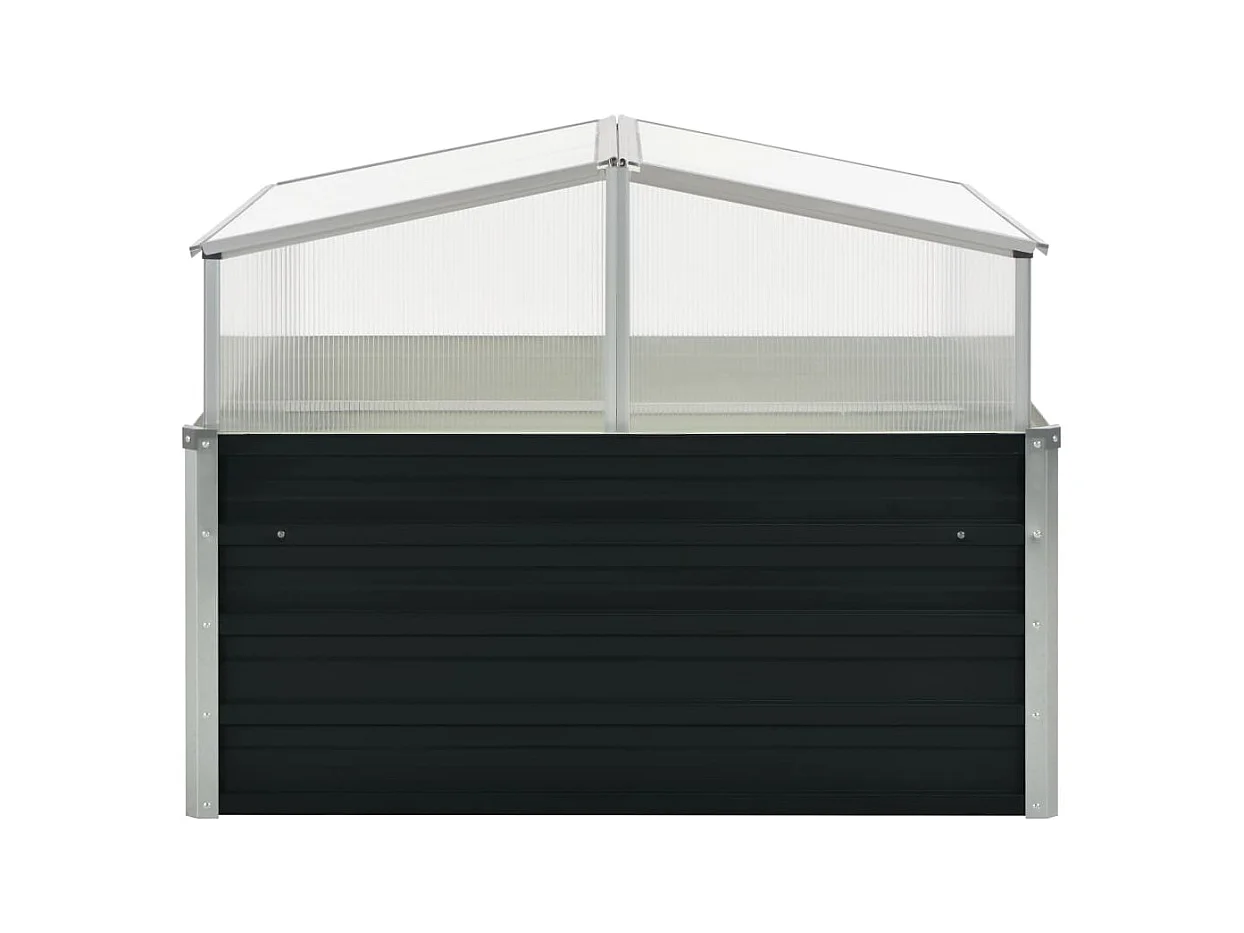 Serre Anthracite 100x100x77 cm Acier galvanisé