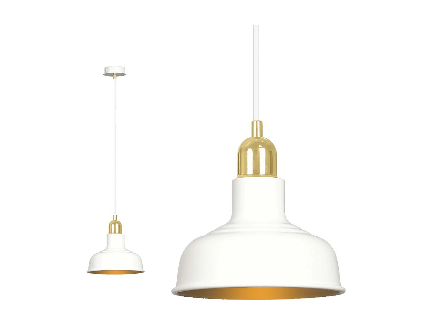 Candeeiro Suspenso Ibor, Branco, 21x100x21 cm, Seven Design