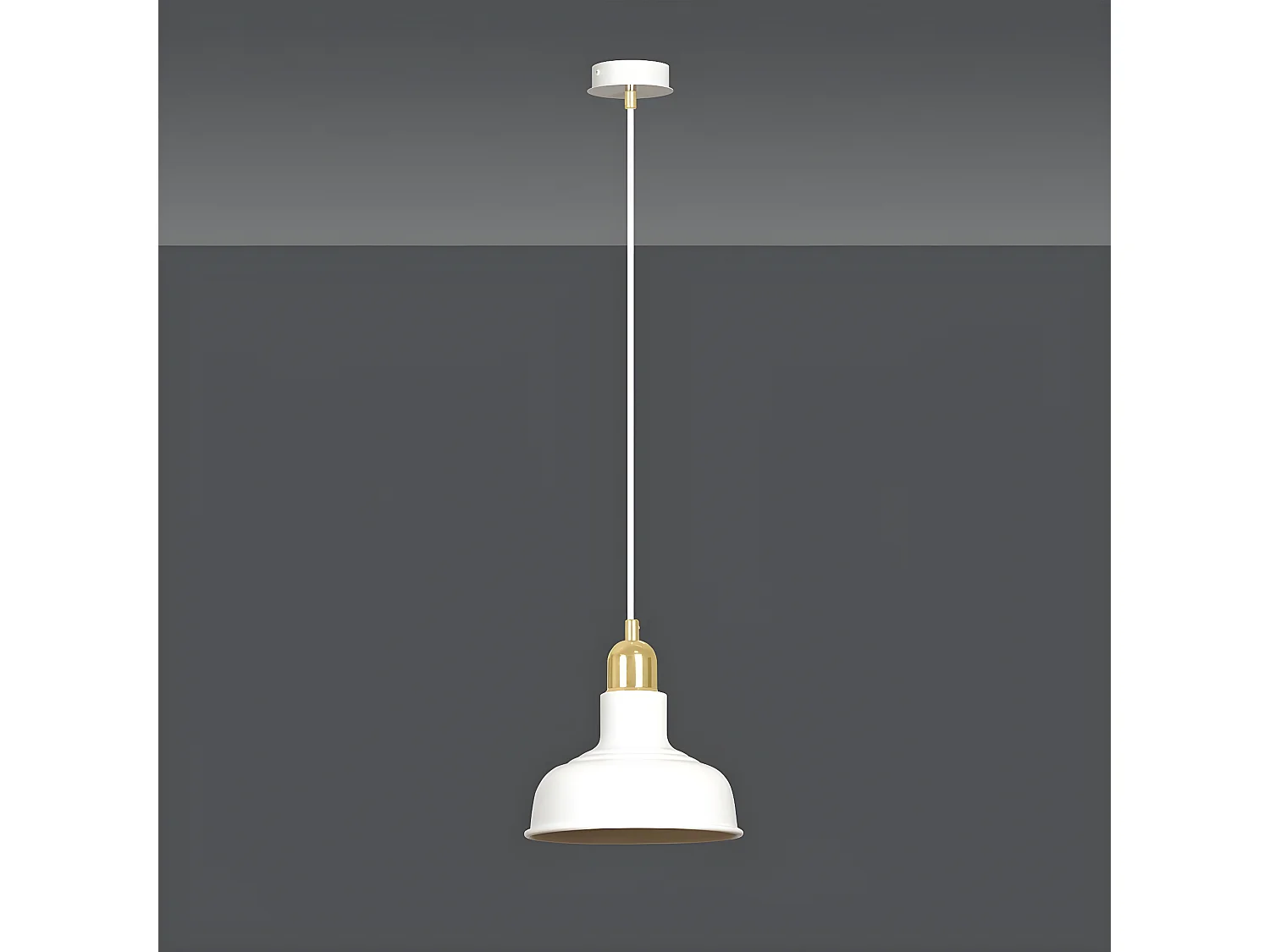 Candeeiro Suspenso Ibor, Branco, 21x100x21 cm, Seven Design