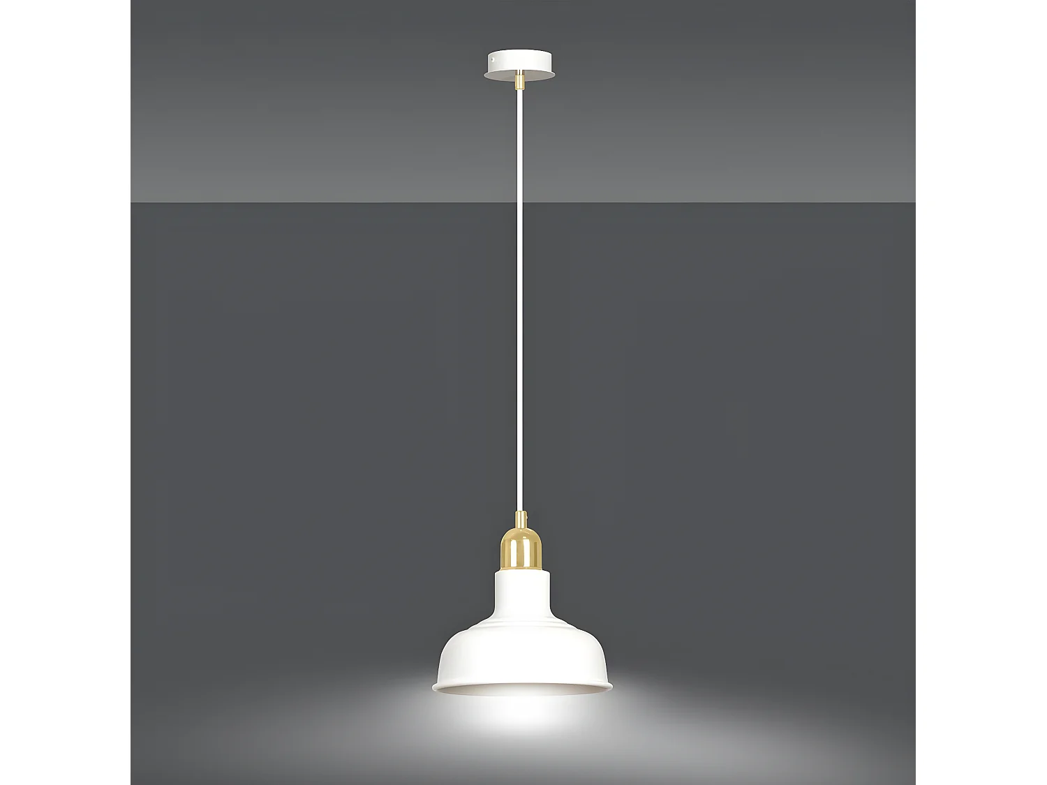 Candeeiro Suspenso Ibor, Branco, 21x100x21 cm, Seven Design