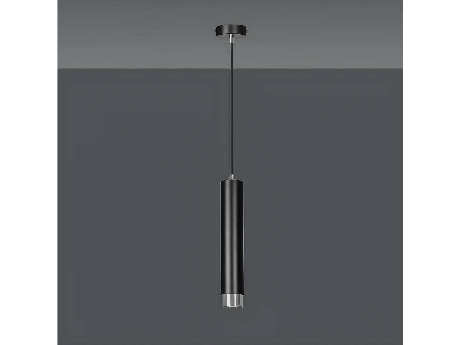 Lampa Wisząca Kibo 2, Czarny, 8x100x8 cm, Seven Design