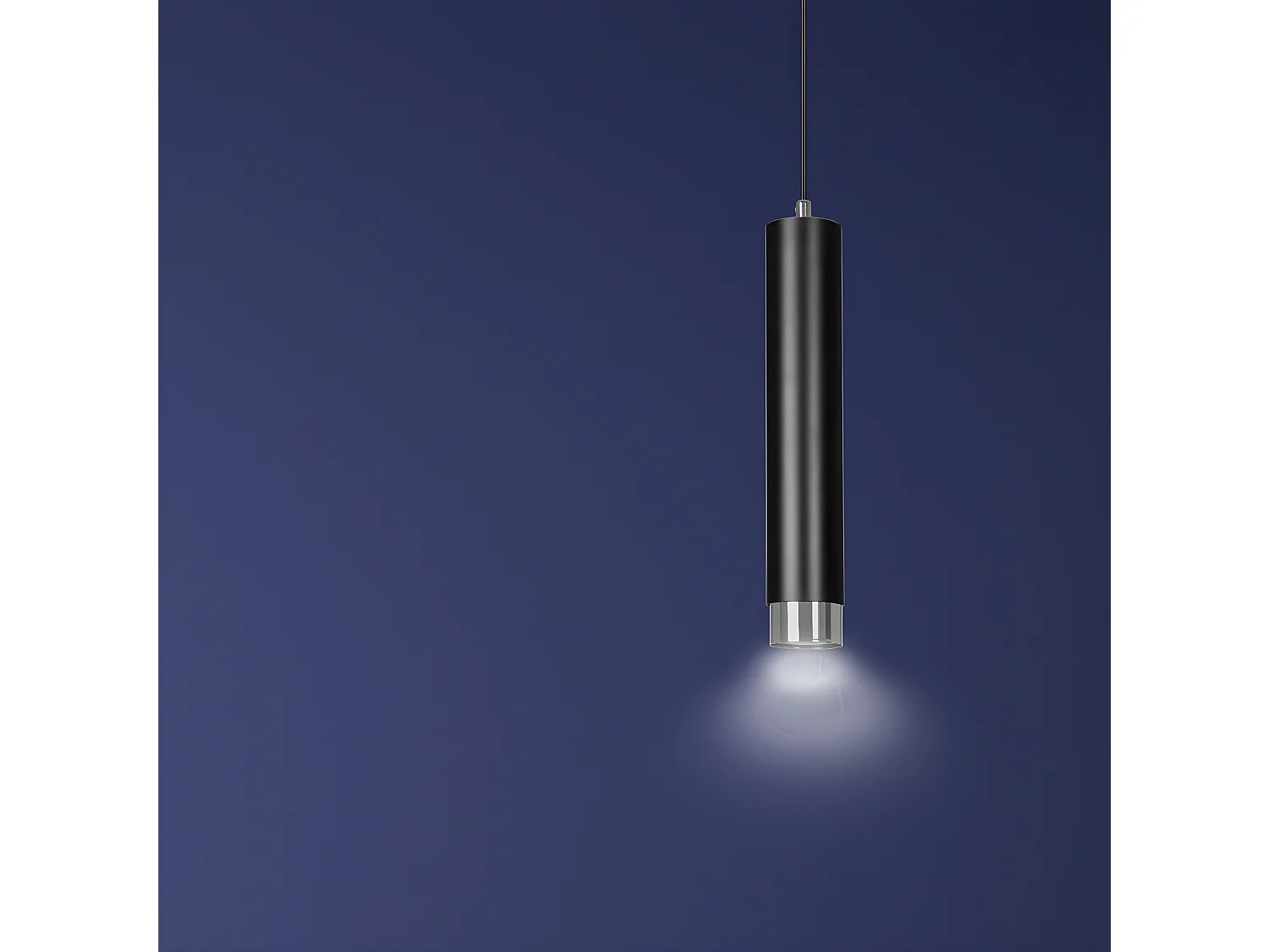 Lampa Wisząca Kibo 2, Czarny, 8x100x8 cm, Seven Design