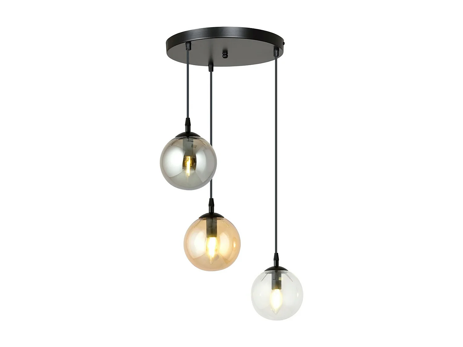 Hanglamp Cosmo, Zwart, 40x100x40 cm, Seven Design