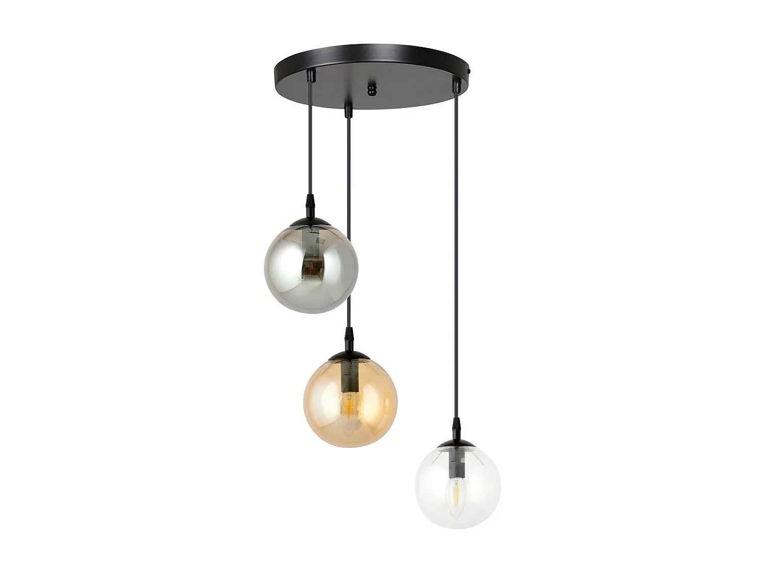 Hanglamp Cosmo, Zwart, 40x100x40 cm, Seven Design