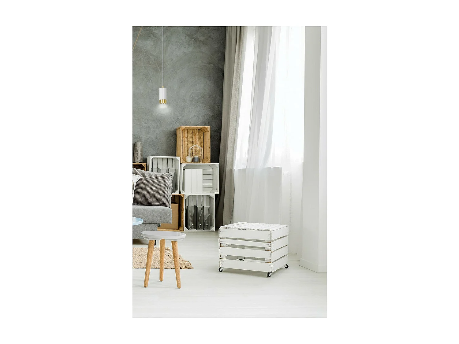 Suspension Fumiko 1, Blanc, 8x100x8 cm, Seven Design