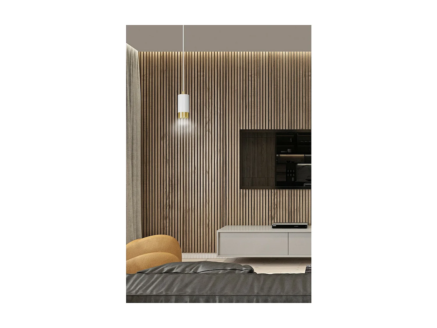 Suspension Fumiko 1, Blanc, 8x100x8 cm, Seven Design