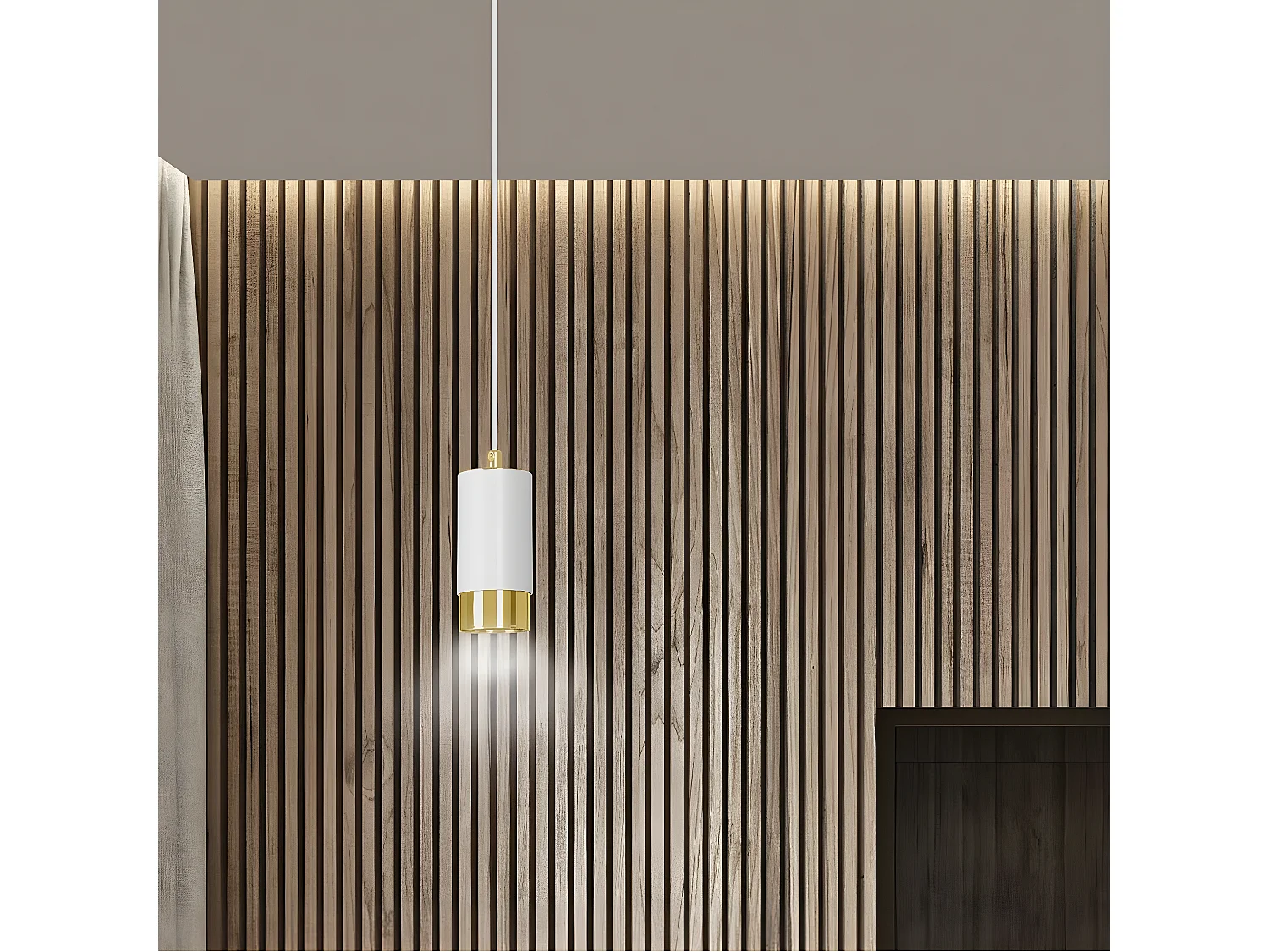 Suspension Fumiko 1, Blanc, 8x100x8 cm, Seven Design