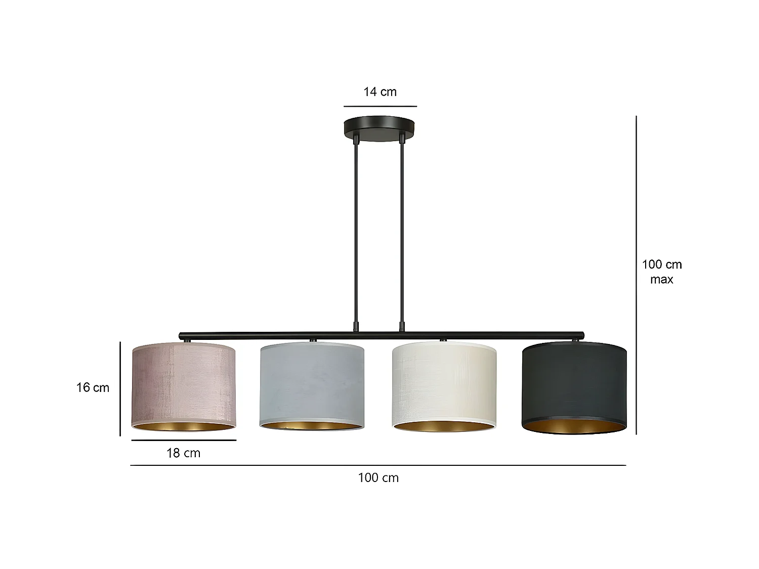 Suspension Hilde, Multicouleur, 97x100x18 cm, EPIKASA