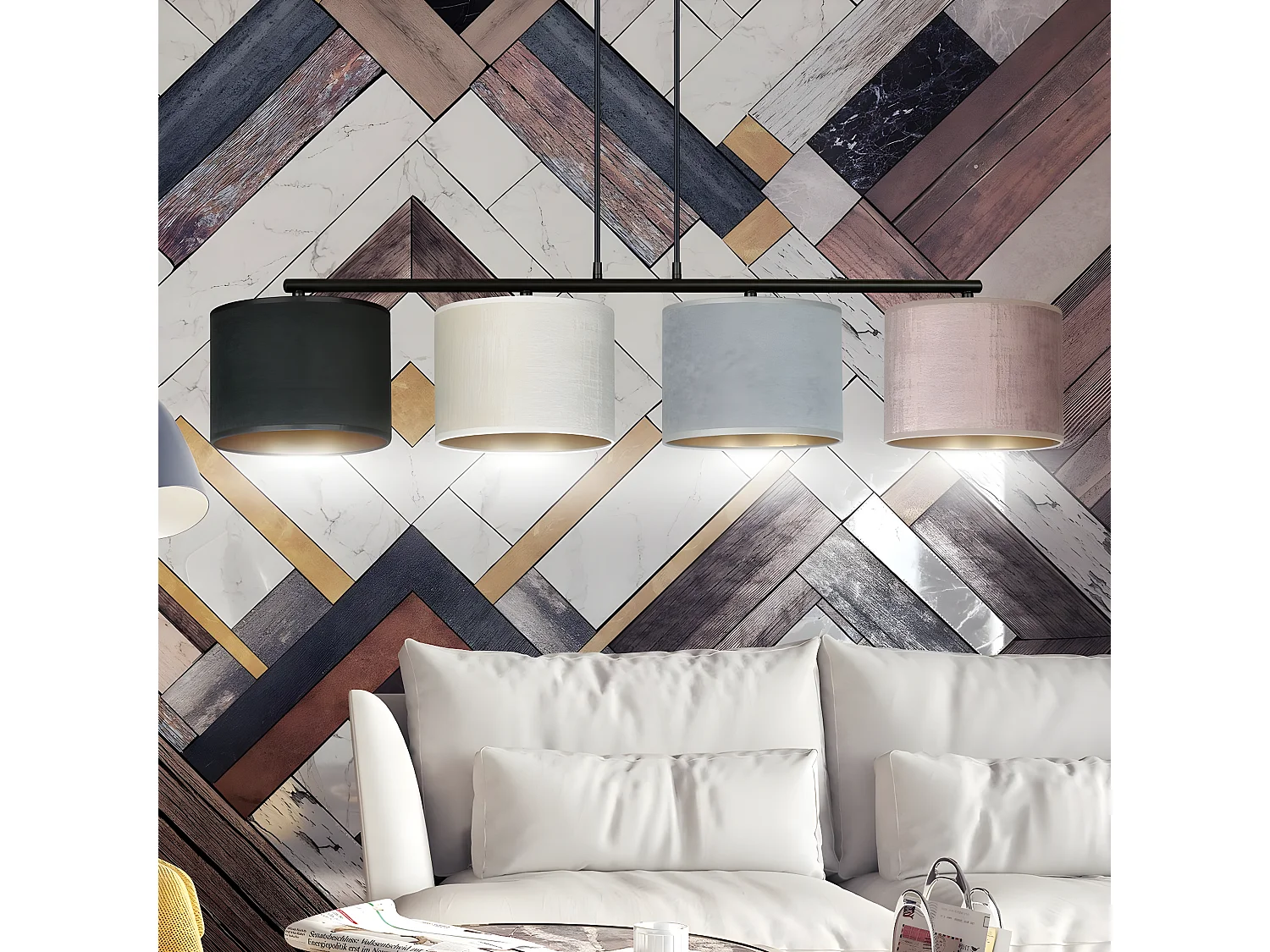 Lampada a Sospensione Hilde, Multicolore, 97x100x18 cm, Seven Design