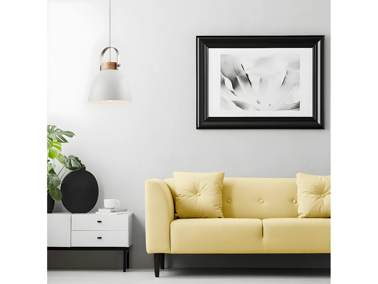 Hanglamp Danielle, Wit, 18x18x81 cm, Seven Design